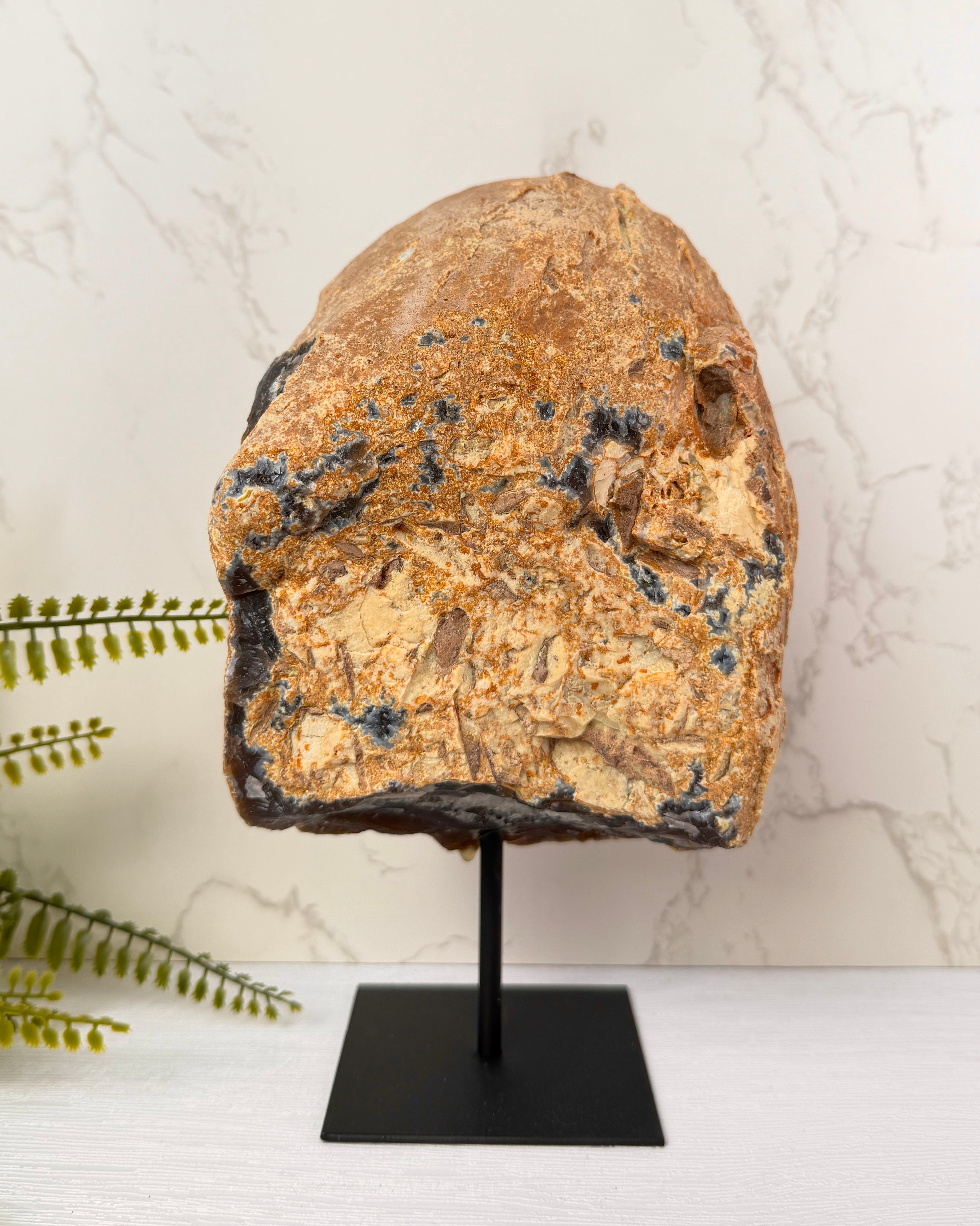Agaat geode op standaard