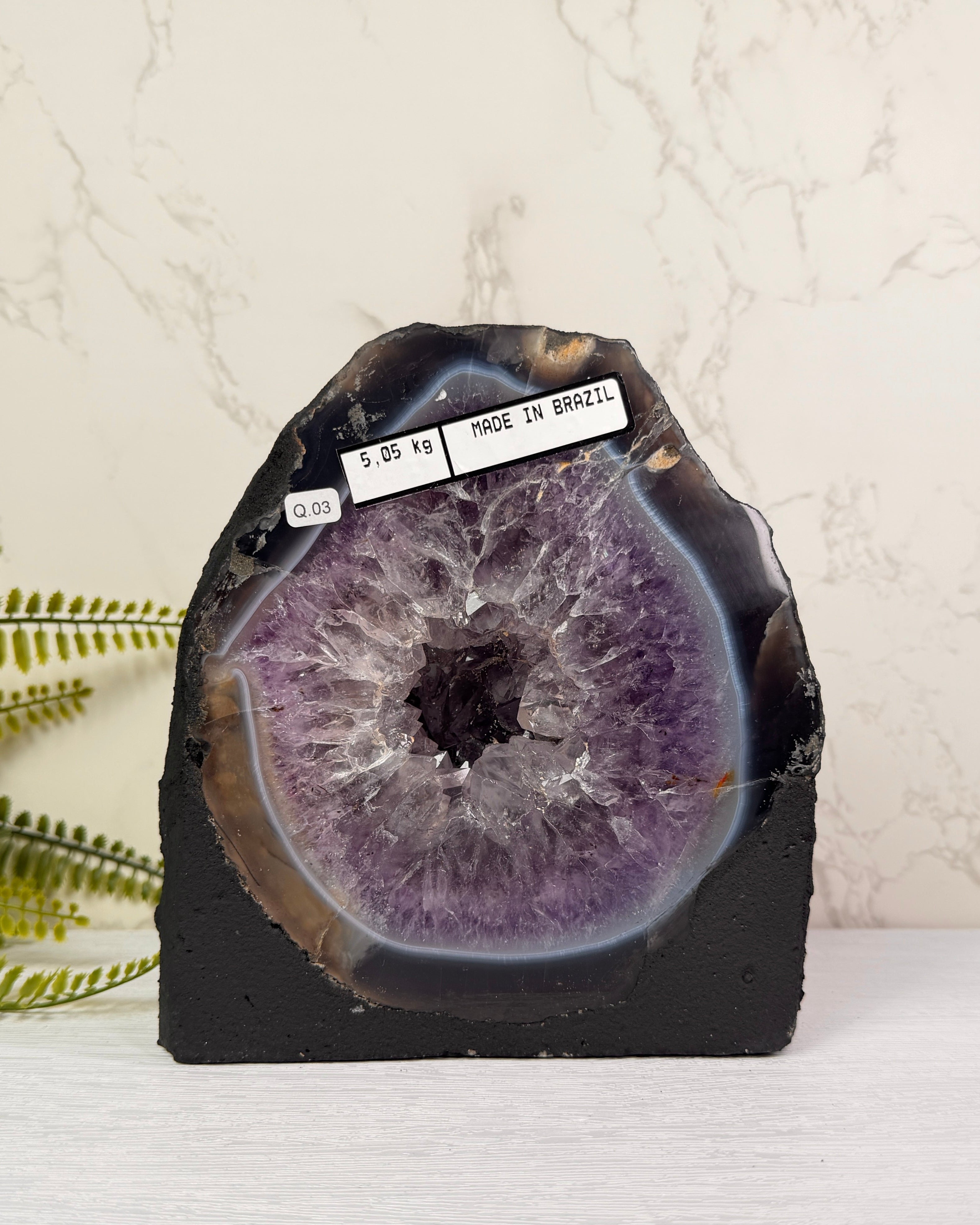 Amethist geode met Agaat