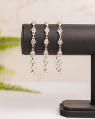 Zilveren rozenkwarts armband rond